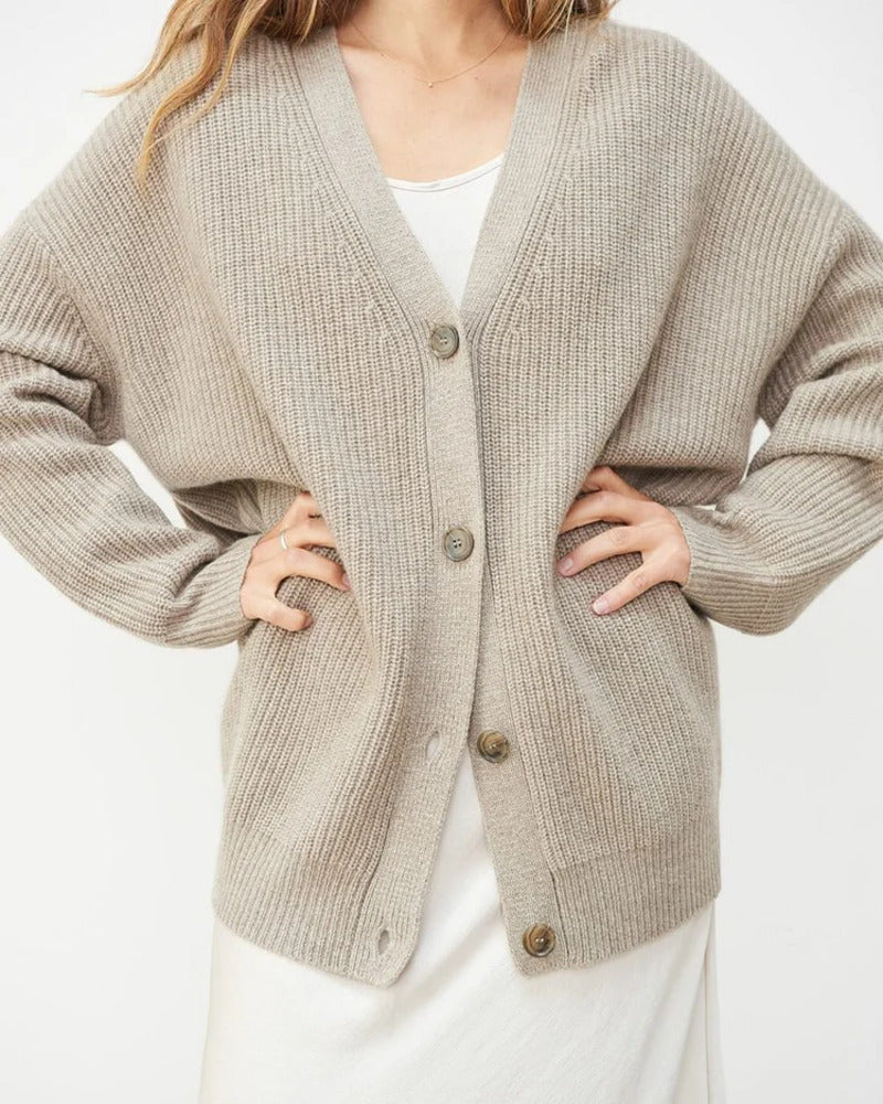 Beige cocoon cardigan hotsell