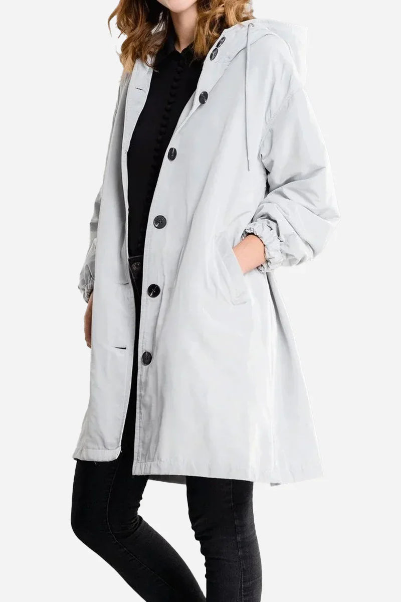 Water resistant oversized hooded windbreaker jacket discount